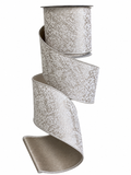 Ivory Champagne Printed 4 inch 10 yard