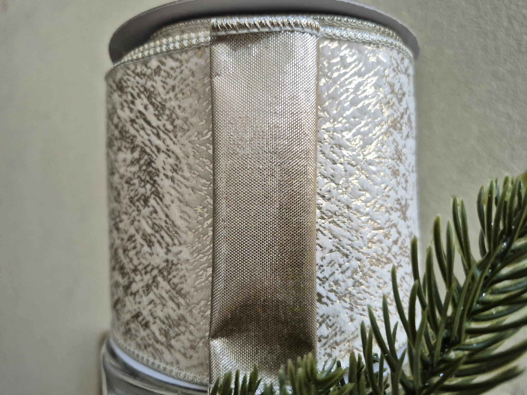Ivory Champagne Printed 4 inch 10 yard